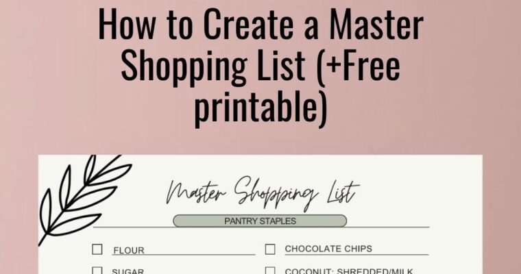 How to Create a Master Shopping List (and FREE printable!)